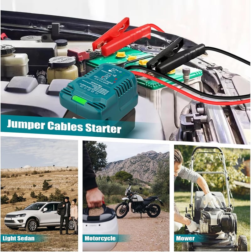TPDL Makita 18V Akkumulátor Jump Starter Hordozható Töltő BL1860 BL1840 BL1830