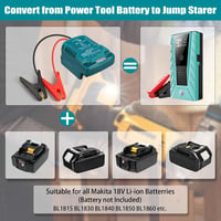 TPDL Makita 18V Akkumulátor Jump Starter Hordozható Töltő BL1860 BL1840 BL1830 3