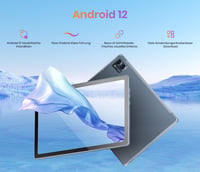 TPZ 10,36" Android 12 Tablet - 8GB RAM, 128GB Tárhely (1TB Bővíthető), 8000mAh Akkumulátor, 2K IPS Kijelző, Octa-Core, WiFi 6, Dual Kamera,  6