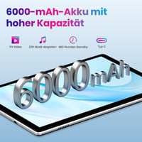 Tabletă Android TPZ 10,1 inchi, 12 GB RAM, 64 GB ROM, extensibilă până la 1 TB, procesor Octa-Core, ecran tactil IPS HD 1280x800, 6000 mAh, WiFi 6, BT 5.3, cameră duală 2MP+8MP 5