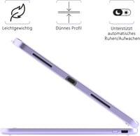 Husă cu tastatură TQQ pentru iPad Air 11 2025 și iPad 10 10,9 inchi 2022, cu touchpad precis, iluminare de fundal în 7 culori și rotație la 360 de grade 5