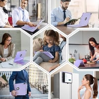 Husă cu tastatură TQQ pentru iPad Air 11 2025 și iPad 10 10,9 inchi 2022, cu touchpad precis, iluminare de fundal în 7 culori și rotație la 360 de grade 3