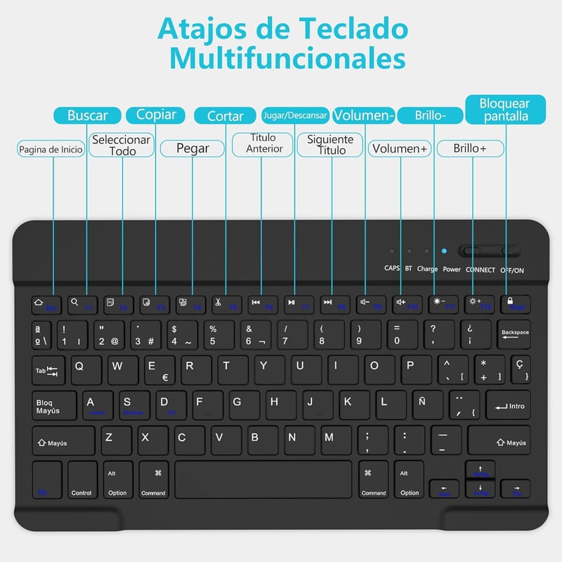 TQQ iPad 10.2 9th/8th/7th generáció Bluetooth billentyűzet tok ceruzatartóval
