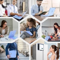 TQQ Billentyűzetes tok iPad 11. gen. (2025) / 10. gen. (2022) 11/10,9" Trackpad, 7 színű háttérvilágítás, 360° 3