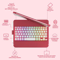 TQQ iPad 11 hüvely billentyűzettel, trackpad és 7 színű háttérvilágítás 4