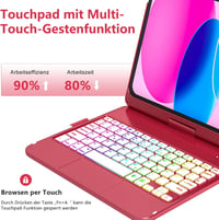 TQQ iPad 11 hüvely billentyűzettel, trackpad és 7 színű háttérvilágítás 8