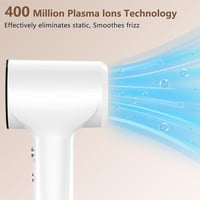 TQQ Plazma Ionos Hajszárító 110000 rpm Brushless Motor Csendes Gyors Szárítás - Pearl White 6