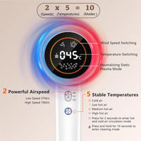 TQQ Plazma Ionos Hajszárító 110000 rpm Brushless Motor Csendes Gyors Szárítás - Pearl White 5