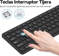 TQQ Wireless Billentyűzet Fekete - Vezeték Nélküli Gamer Billentyű 6