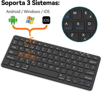 TQQ Wireless Billentyűzet Fekete - Vezeték Nélküli Gamer Billentyű 7