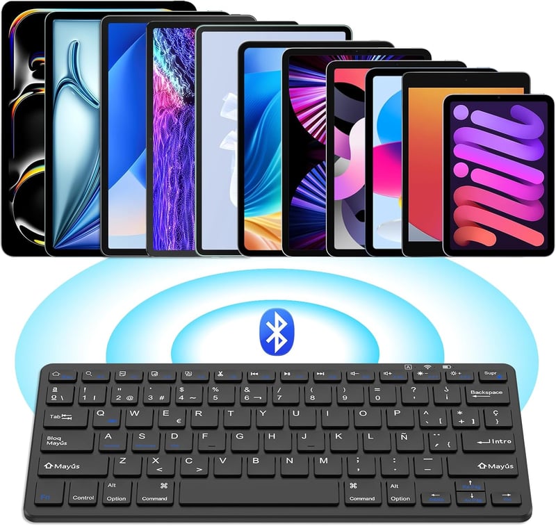 TQQ Wireless Billentyűzet Fekete - Vezeték Nélküli Gamer Billentyű