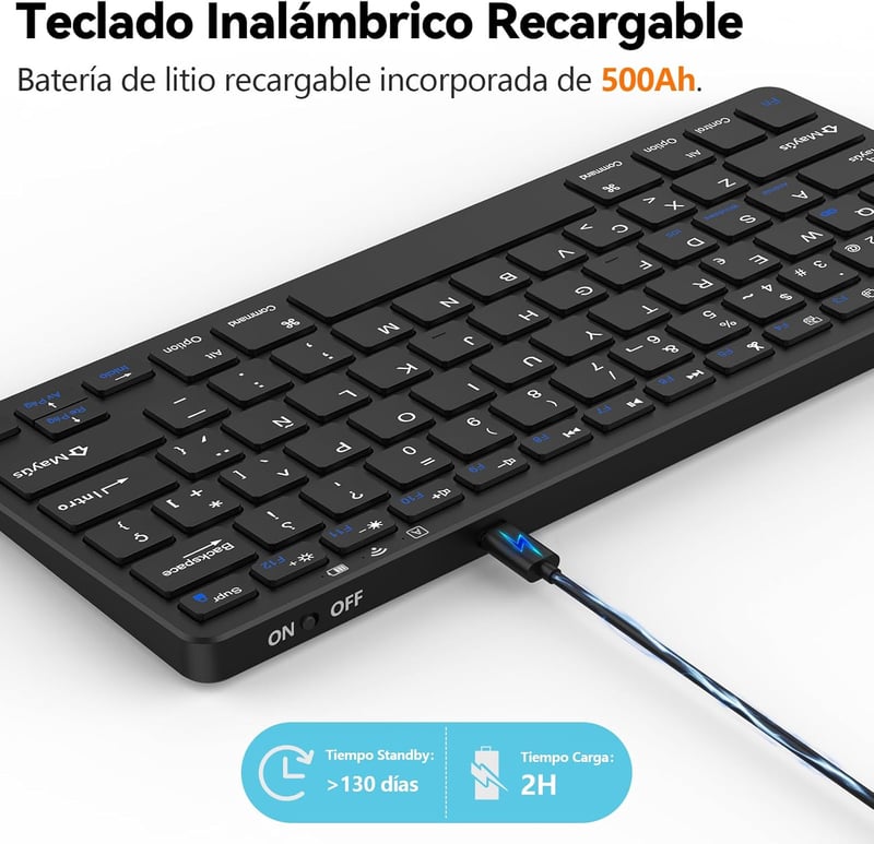 TQQ Wireless Billentyűzet Fekete - Vezeték Nélküli Gamer Billentyű