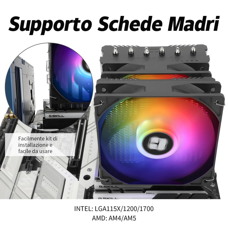 TR Peerless Assassin 120 SE ARGB CPU hűtő, 6 heatpipe, AMD AM4/AM5/Intel