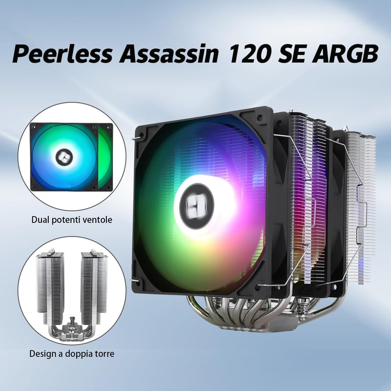 TR Peerless Assassin 120 SE ARGB CPU hűtő, 6 heatpipe, AMD AM4/AM5/Intel