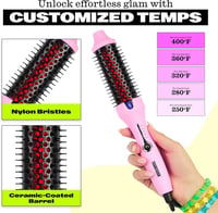 Trademark Beauty Infravörös Ionos Hajformázó Kefe 1,5" - Göndör és Egyenes Hajra 4