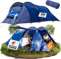 Trailvista Tunnelsátor 4 Személyes Vízálló Kék Kemping Sátor Előtérrel, Gyors Felállítás, UV Védelem, Szúnyogháló - Blue - 4 people 1