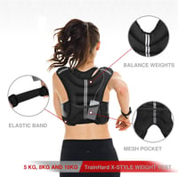 TrainHard 10 kg Súlymellény - X-Stílusú Edzőmellény Erőnléti Edzéshez, Futáshoz, Fitness Tréninghez - Állítható Neoprén Súlyruházat 3