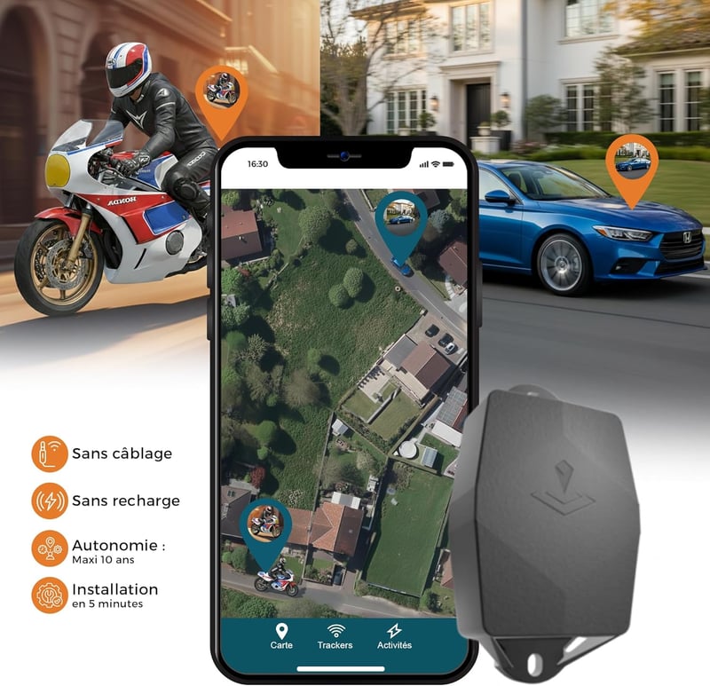 TRAKmy Vezeték nélküli GPS nyomkövető autóhoz, 5 év élettartam, 1 év előfizetés