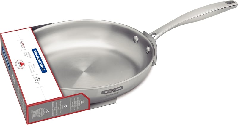 Tramontina Grano 30 cm-es rozsdamentes serpenyő indukciós tűzhelyre - 30 cm, 2-Non-stick coating