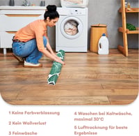 TranquilBeauty fürdőszobai szőnyeg leveles mintás zöld-fehér 60x90 cm 5