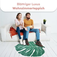 TranquilBeauty fürdőszobai szőnyeg leveles mintás zöld-fehér 60x90 cm 4