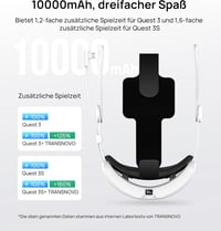TRANSNOVO fejpánt 10000mAh akkuval Meta Quest 3/3S VR headsetre 4