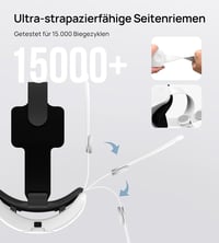 TRANSNOVO fejpánt 10000mAh akkuval Meta Quest 3/3S VR headsetre 8