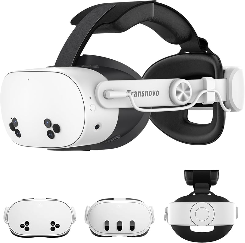 TRANSNOVO fejpánt 10000mAh akkuval Meta Quest 3/3S VR headsetre