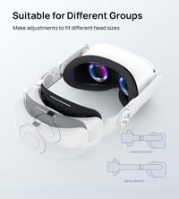 TRANSNOVO Elite fejpánt Meta Quest 2 VR-hez, 6000 mAh akkumulátorral, LED kijelzővel 8