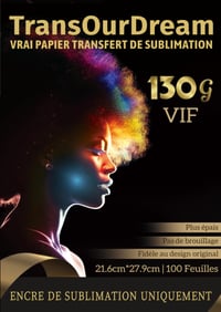 Hârtie de transfer prin sublimare TransOurDream VIVID-FR 130g, 21,6x27,9 cm, pachet de 100 coli 1