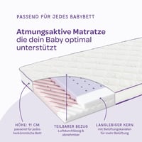 Träumeland Polarstern baba matrac 60x120 cm, kétoldalas, Oeko-Tex 100 tanúsított, integrált nedvességvédő huzattal 6