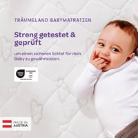 Detský matrac Träumeland Rainbow – 70 x 140 cm, biely – mäkký a priedušný matrac pre bábätká a malé deti 6