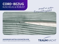 Vankúš na čítanie s opierkou chrbta Traumnacht Cozy 70x40 cm tyrkysový, so snímateľným prateľným zamatovým poťahom, bočným vreckom a certifikátom Oeko-Tex 4