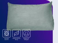 Vankúš na čítanie s opierkou chrbta Traumnacht Cozy 70x40 cm tyrkysový, so snímateľným prateľným zamatovým poťahom, bočným vreckom a certifikátom Oeko-Tex 3