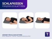 Pernă de Dormit Exclusivă Traumnacht cu Spumă cu Memorie pentru Reducerea Presiunii, 40x60 cm, Gri, Certificare Öko-Tex, Standard de Calitate German 5
