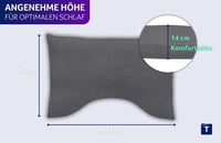 Pernă de Dormit Exclusivă Traumnacht cu Spumă cu Memorie pentru Reducerea Presiunii, 40x60 cm, Gri, Certificare Öko-Tex, Standard de Calitate German 3