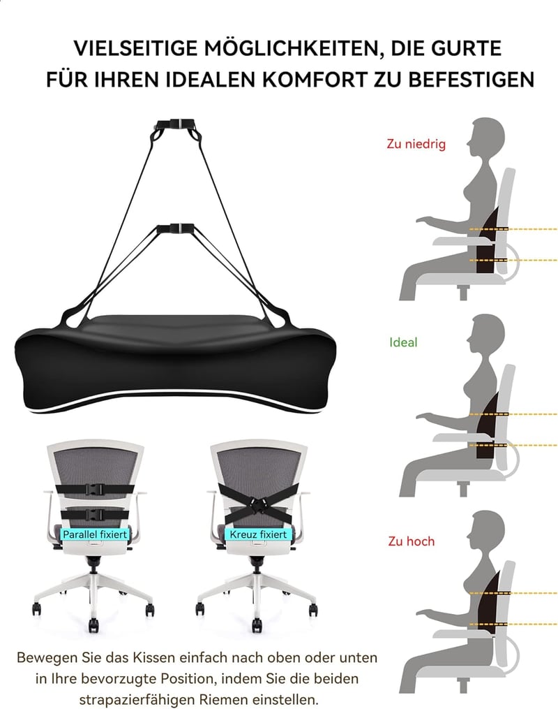 Travel Ease Ergonomikus Memory Foam Deréktámasz Párna Irodai Székhez - Fekete, Bőrbarát Huzattal, Kényelmes Testtartásért

AI: I've created 