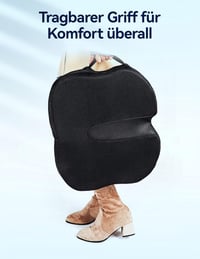 Travel Ease Ergonomikus Ülőpárna - Prémium Gél Memóriahabos Ülőlap Csúszásgátló Alappal, Hosszú Üléshez, Irodai Székhez, Autóüléshez, Gamer  7
