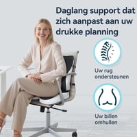 Sada pamäťových vankúšov Travel Ease na sedenie a podopretie krížov, ergonomická, vhodná na kancelársku stoličku, autosedačku a na cestovanie, čierna 3