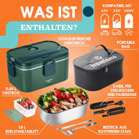 TRAVELISIMO XXL Elektromos Ételmelegítő 1.8L 100W 12V/24V/220V - Dark Green 5