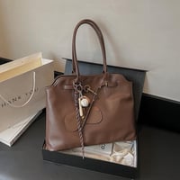 Travistar női bőr táska kávé színű shopper bag vállpántos elegáns retro 3