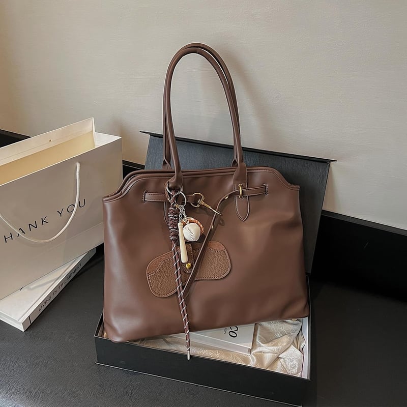 Travistar női bőr táska kávé színű shopper bag vállpántos elegáns retro