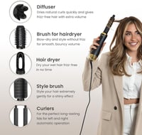 TravX Airstyler 6 az 1-ben Multistyler Hajszárító Göndörítő Kefe Diffúzorral 2