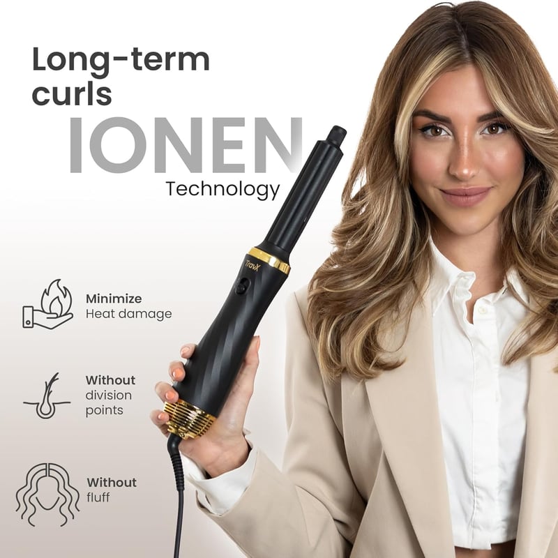 TravX Airstyler 6 az 1-ben Multistyler Hajszárító Göndörítő Kefe Diffúzorral