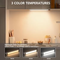 Trayvespace 30 cm-es LED Szekrényvilágítás 2 db - 1000 mAh Újratölthető Mozgásérzékelős Konyhai Lámpa, 3 Üzemmód, 3 Színhőmérséklet, Fokozat 3