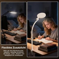 Trayvespace LED asztali lámpa állítható nyakkal, 5 színhőmérséklet, 10000 lux 4