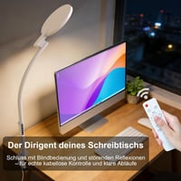 Trayvespace LED asztali lámpa állítható nyakkal, 5 színhőmérséklet, 10000 lux 5