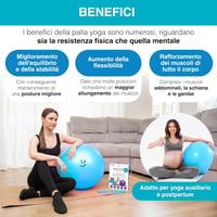 Tre Puri 65 cm Yoga és Pilates Labda Kék - Fitness Eszköz Otthoni Edzéshez 4