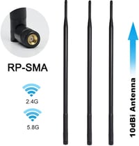 TREADALT-TEC 10dBi WiFi Erősítő Antenna RP-SMA - Kompatibilis Asus Router RT-AC66U, RT-N66U, RT-N16, AC1750, D-Link Routerekhez 2