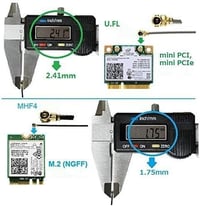 TREADALT-TEC Bluetooth WiFi Antenna MHF4 IPEX - Belső Hálózati Adapter Intel 7260/8260/9260/AX200 M.2 Kártyákhoz - Laptop PC Kompatibilis 2